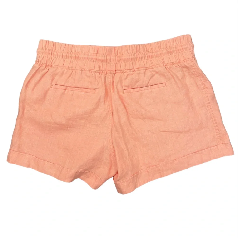 NWT Athleta Cabo 4" Linen Drawstring Shorts Cactus Peach 14 - Picture 7 of 11